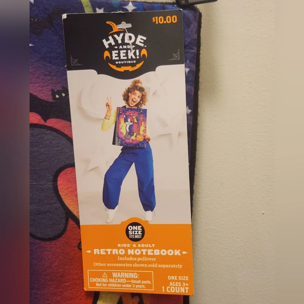 Hyde and EEK Lisa Frank Inspired Kids Vibrant Halloween Cat Notebook Costume